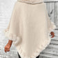 Beiger Eleganter Poncho-Pullover - Sofie