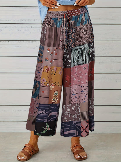 Gemusterte Patchwork Chinohose - Emma