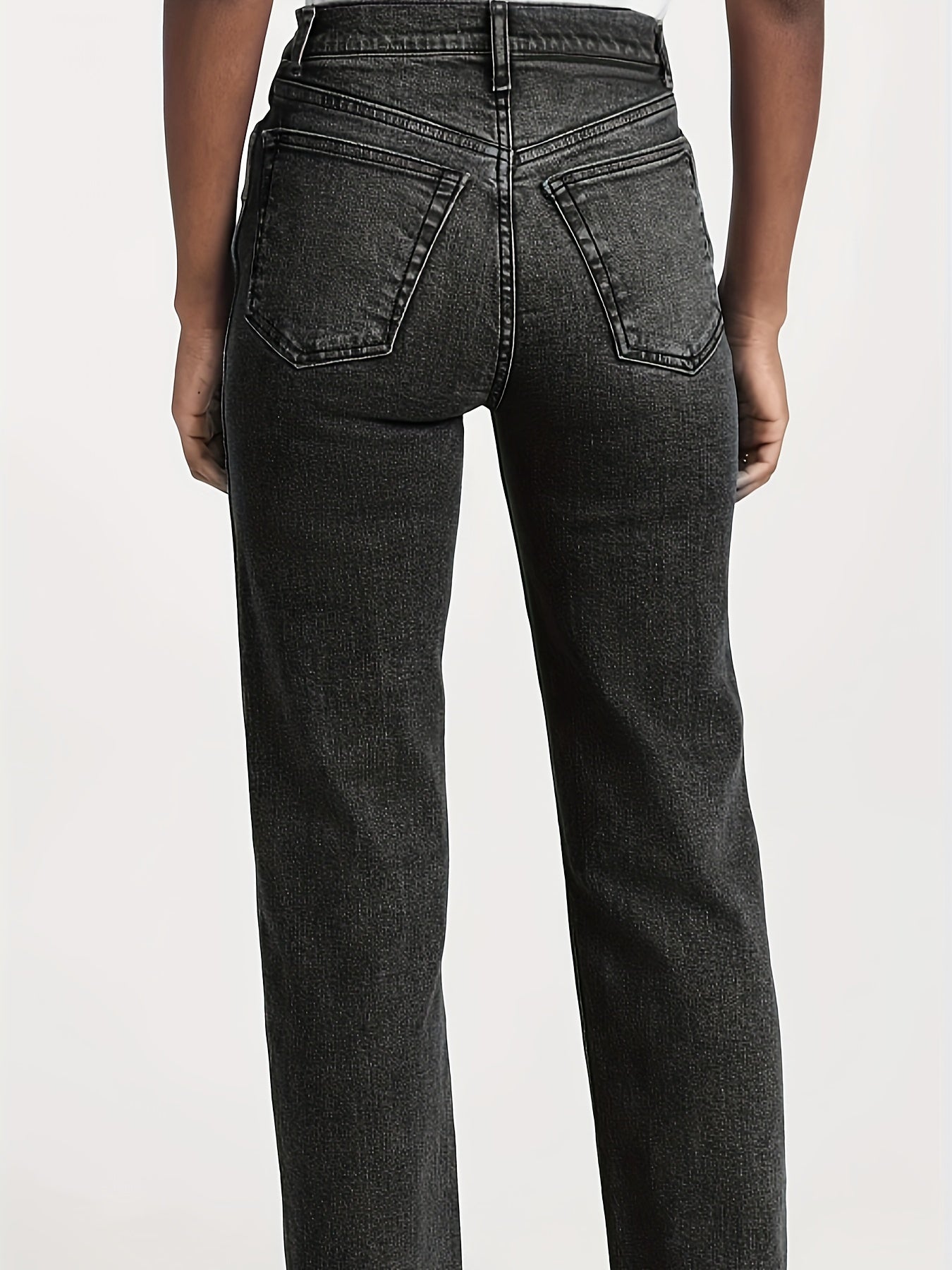 Mittelblaue Straight Jeans - Lena