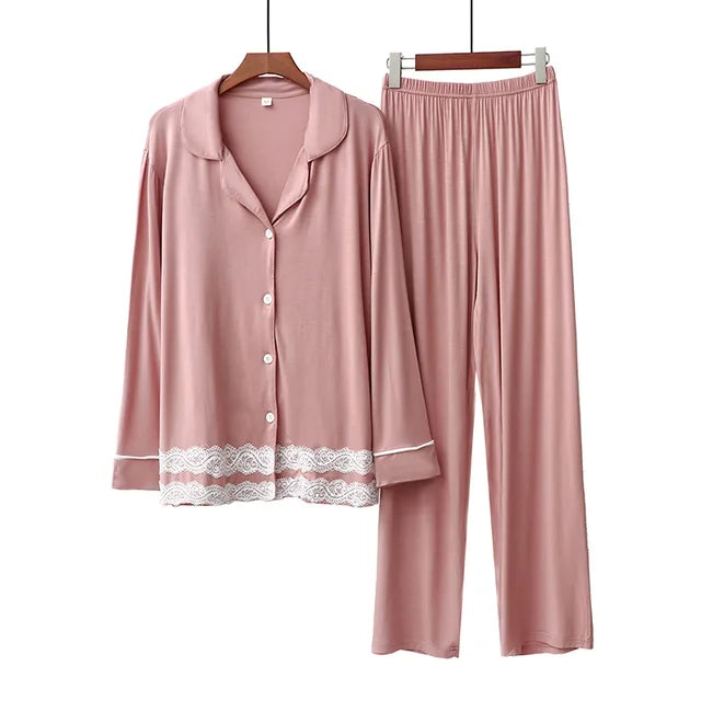 Zady | Solide Modal Lose Atmungsaktive Pyjama Sets