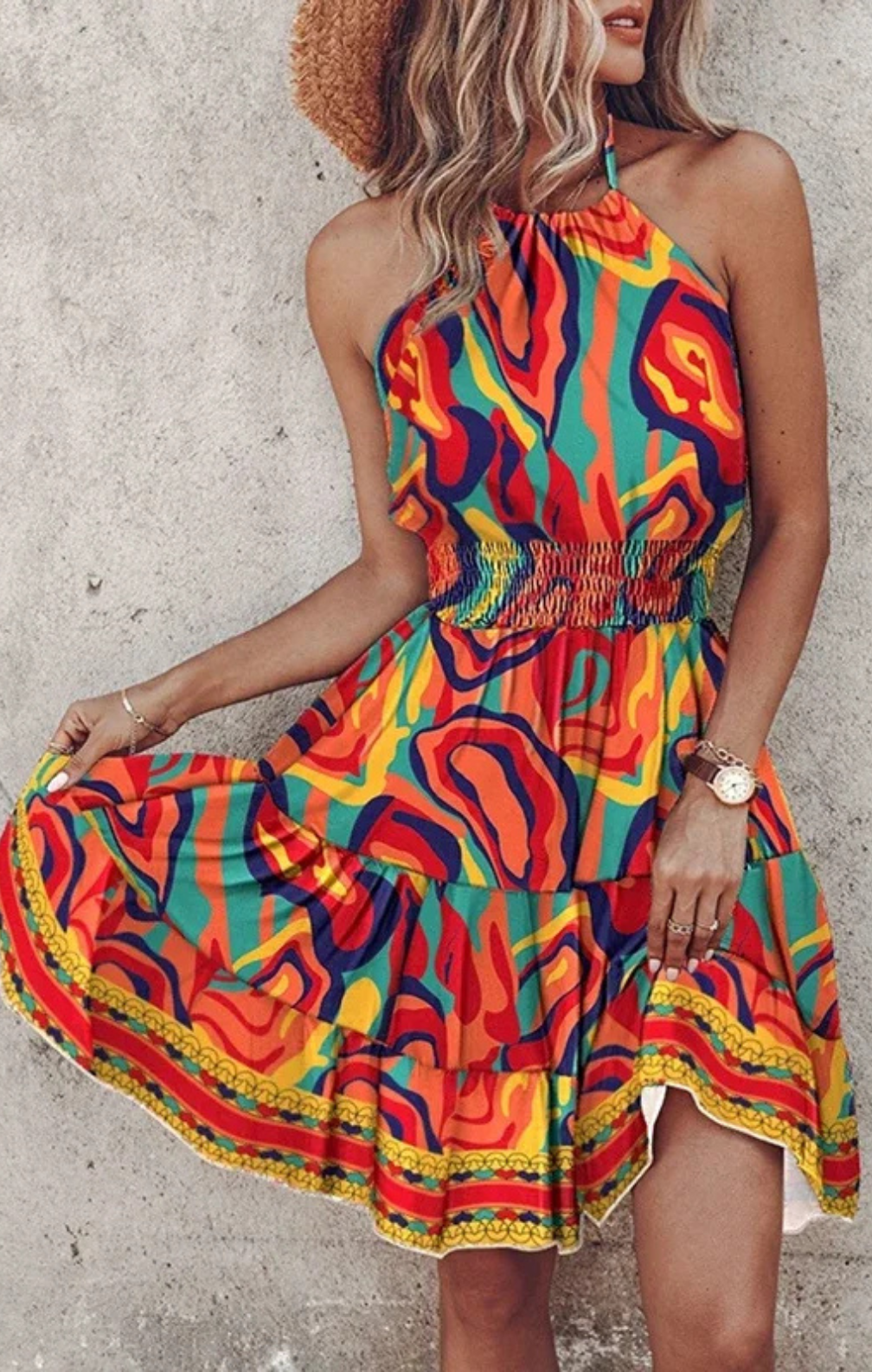 Angela Boho-Midi-Kleid