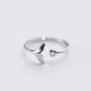 Ring mit Delphinschwanz aus 925er Sterlingsilber und verstellbarem Zirkoniumdioxid