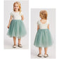 Kinder Spitze Mesh Tanzkleid