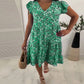 Marilyn - Midi-Kleid mit V-Ausschnitt und Blumenmuster ohne Ärmel
