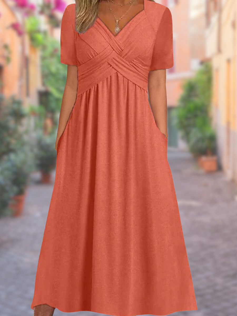 Stella - Sommerkleid mit V-Ausschnitt