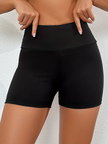 Schwarze High-Waist Badeshorts - Lisa