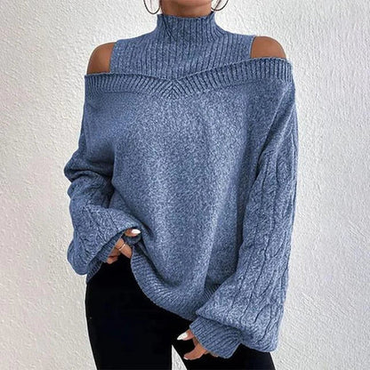 Eleganter Langarmpullover mit freien Schultern - Daniela