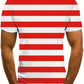 Isaac – kontrastgestreiftes t-shirt für männer