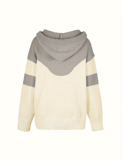 Apricot Colorblock Kapuzenpullover – Mila