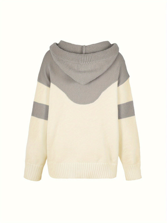 Apricot Colorblock Kapuzenpullover – Mila