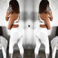 Damen Reflektierende Leggings Stretch Yoga Hosen Jogginghose