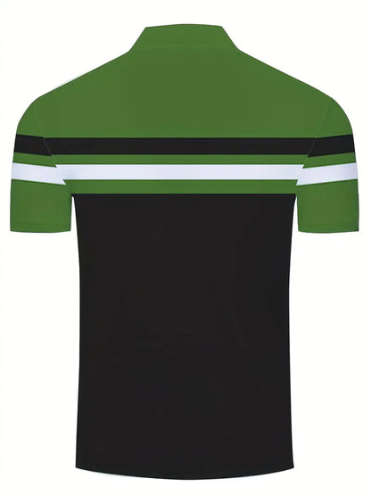 Lucas - lässiges, trendiges streifenmuster-kurzarmshirt für herren