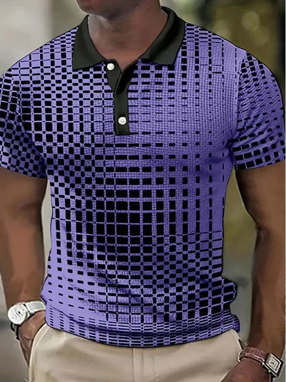 David – kurzärmliges golfhemd mit revers und kontrastierendem farbdesign