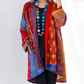 Macy | Damen Lange Buntes Strickjacke | Stilvoll