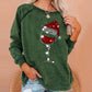 Weihnachts-Sweatshirt mit Weinglas-Print