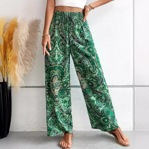 Bunte Boho-Hose mit Paisley-Muster - Leila