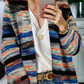 Modische Damen Strickjacke | Mehrfarbig