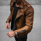 Herren Modisch Premium Bikerjacke | Wasserdichte