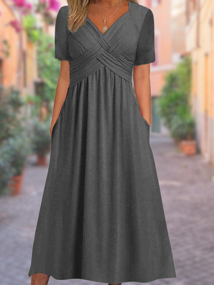 Stella - Sommerkleid mit V-Ausschnitt