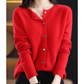 Damen Weicher Button Down Strickjacke | Warm
