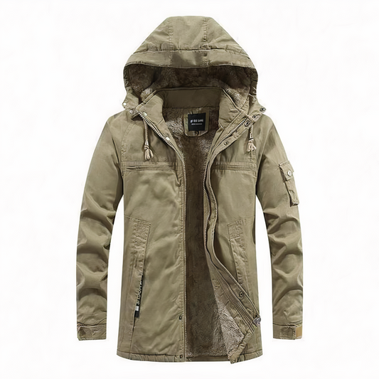 Stylische Winterjacke Mit Kapuze Für Herren | Warm