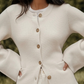Damen Cardigan mit Ausgestellten Ärmeln | Lässig