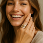 Silberner Ring mit goldenen Fäden