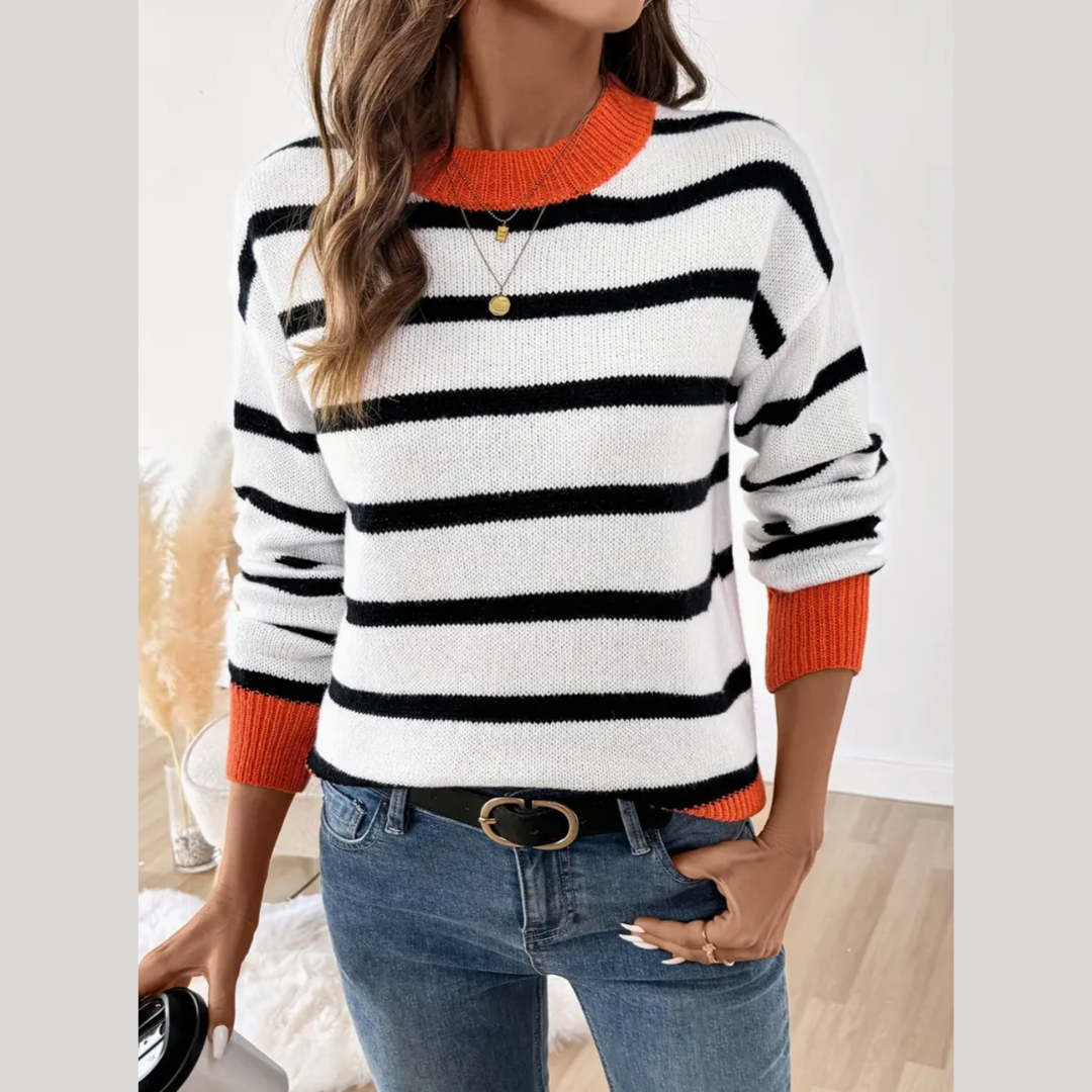 Gestreifter Pullover – Lässige Wärme mit mühelosem Charme