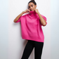 Kurzarm-Rollkragenpullover – Kühne Eleganz mit modernem Flair