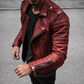 Herren Modisch Premium Bikerjacke | Wasserdichte