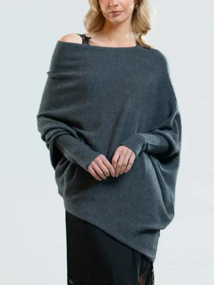 Asymmetrisch drapierter Pullover - Dilanie