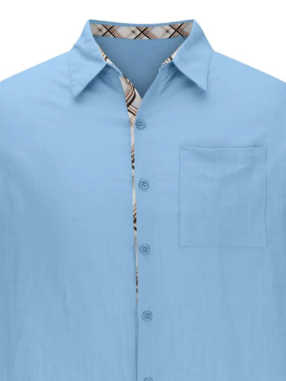 Liam – stilvolles hemd mit kariertem grafikdruck für herren