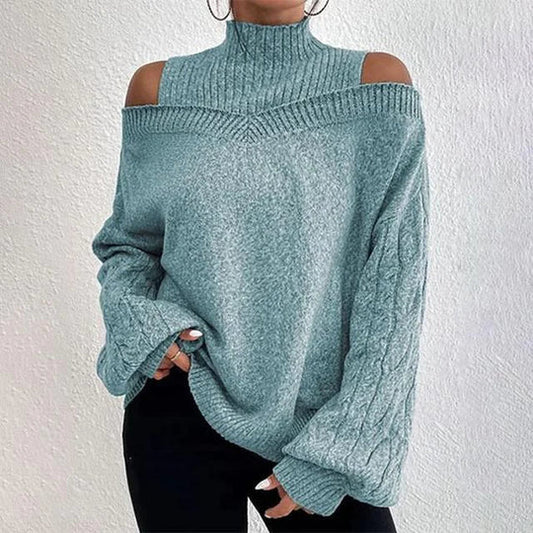 Eleganter Langarmpullover mit freien Schultern - Daniela