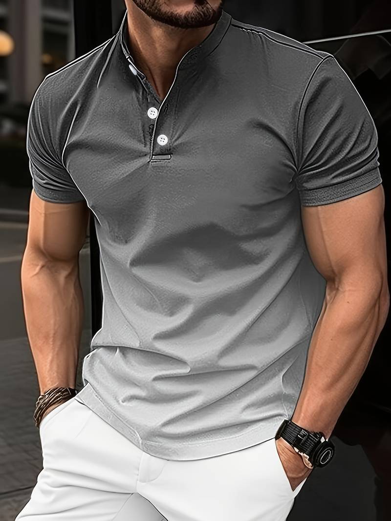 Nathan – elegantes sommer-ombre-shirt für herren