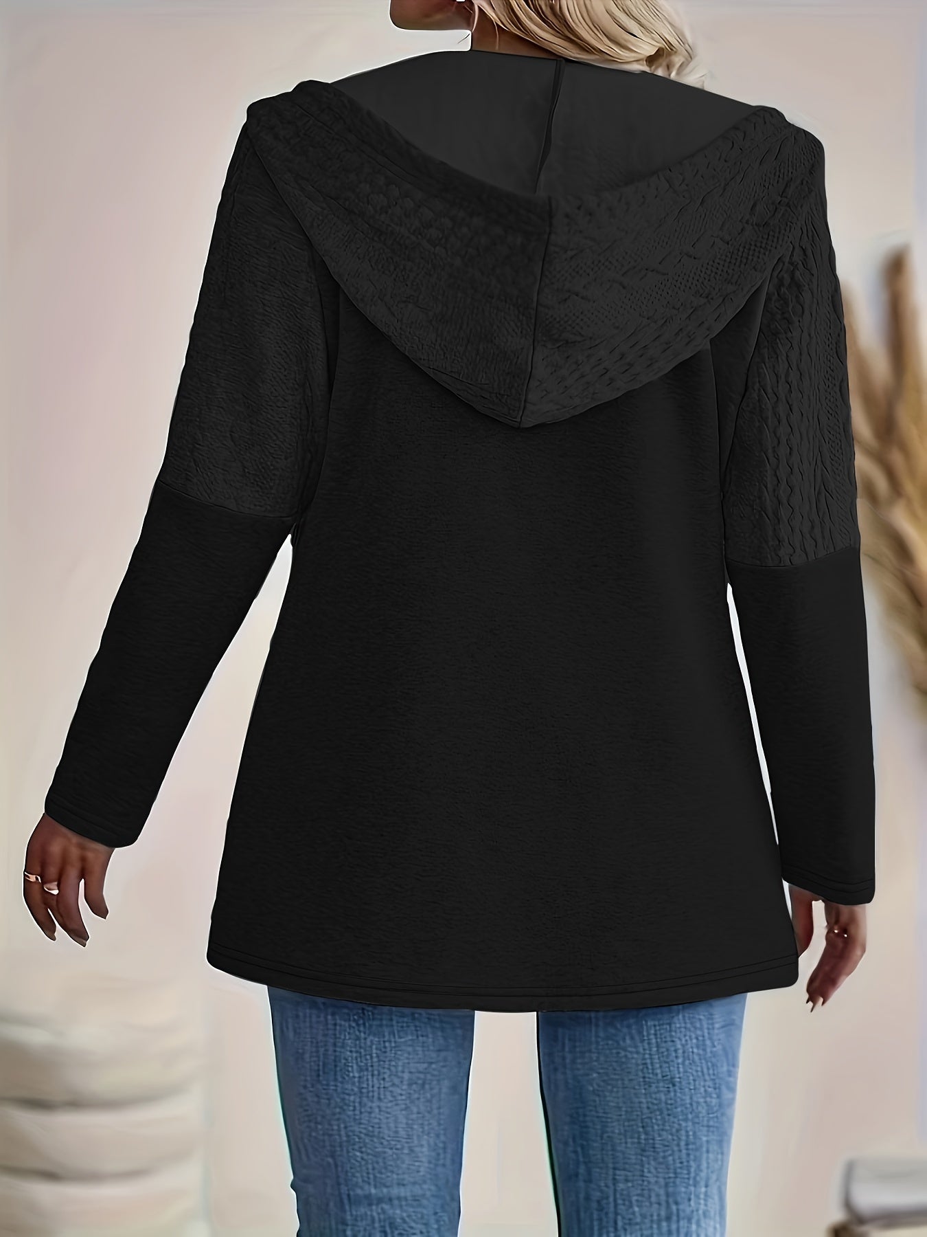 Graue Strickjacke mit Kapuze - Mila