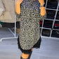 Schlankmachendes Kleid mit Leopardenmuster