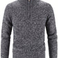 Erik - Lässiger Thermopullover mit halbem Reißverschluss