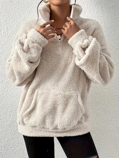Teddy-Sweatshirt Zipper