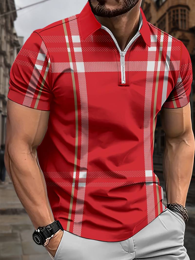 Henry – modisches rotes golfshirt im streetstyle