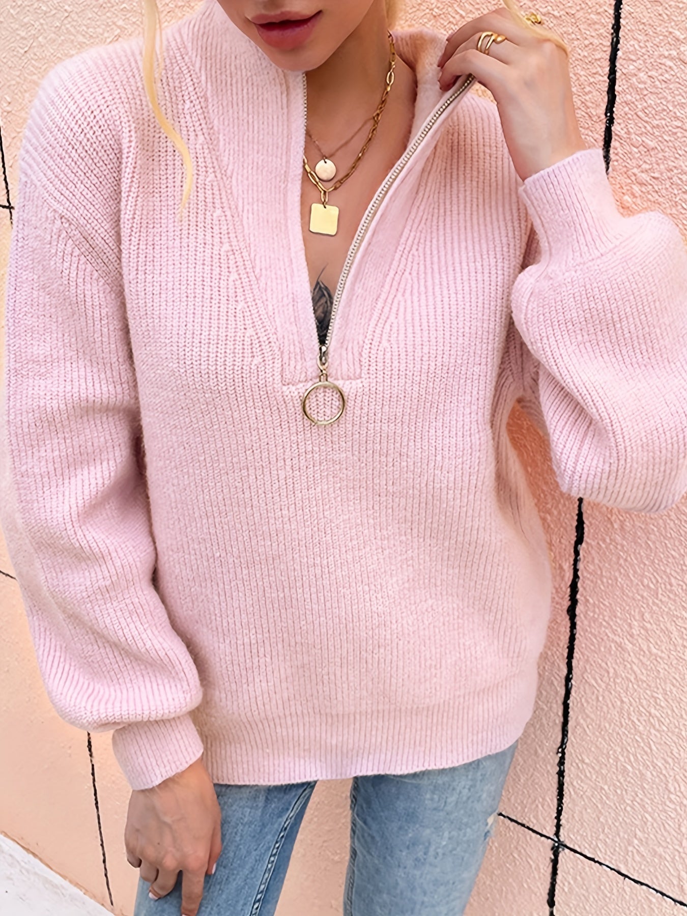 Pullover mit Reißverschluss vorne – Schicke Wärme mit müheloser Eleganz