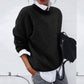 Damen-Strickpullover mit Rundhalsausschnitt | Langarm
