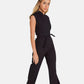 Modischer Jumpsuit mit Wickeldetail und weitem Bein
