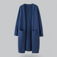 Damen Offene Front Lässige Strickjacke | Lang