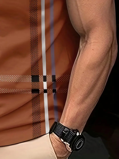 Oveth – stylisches gestreiftes kurzarm-t-shirt für herren