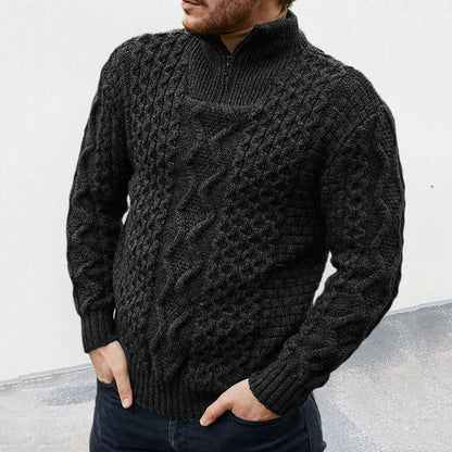 SolidStyle - Stehkragen Pullover mit Reißverschluss