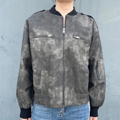 Allegra - Vintage Lederjacke in Übergröße für Frauen