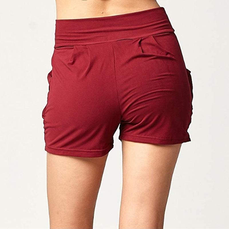 Hohe-Taille gefaltete Tasche Shorts