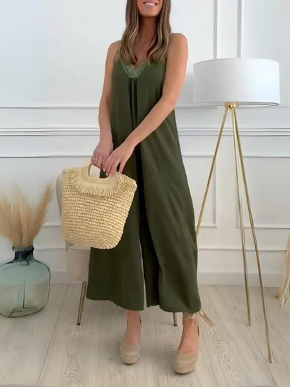 Grace - Olivgrüner Jumpsuit