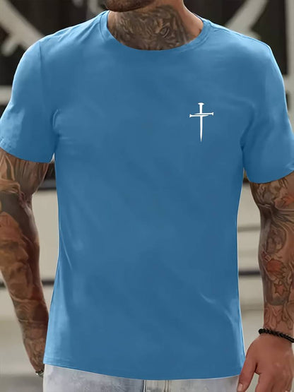 Adam – kurzarm-t-shirts mit kreuzdruck