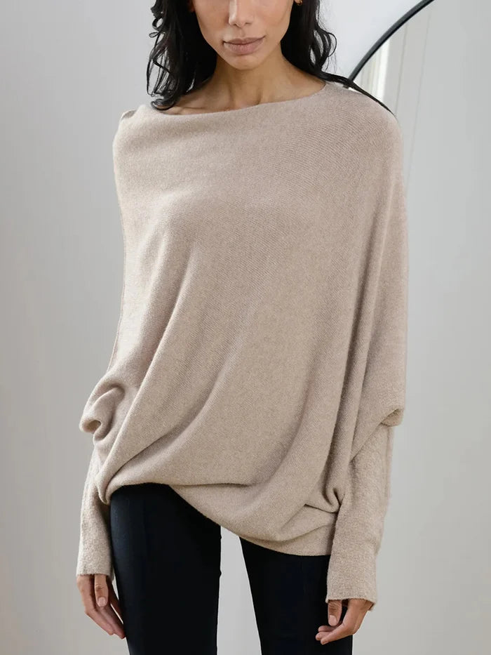 Asymmetrisch drapierter Pullover - Dilanie